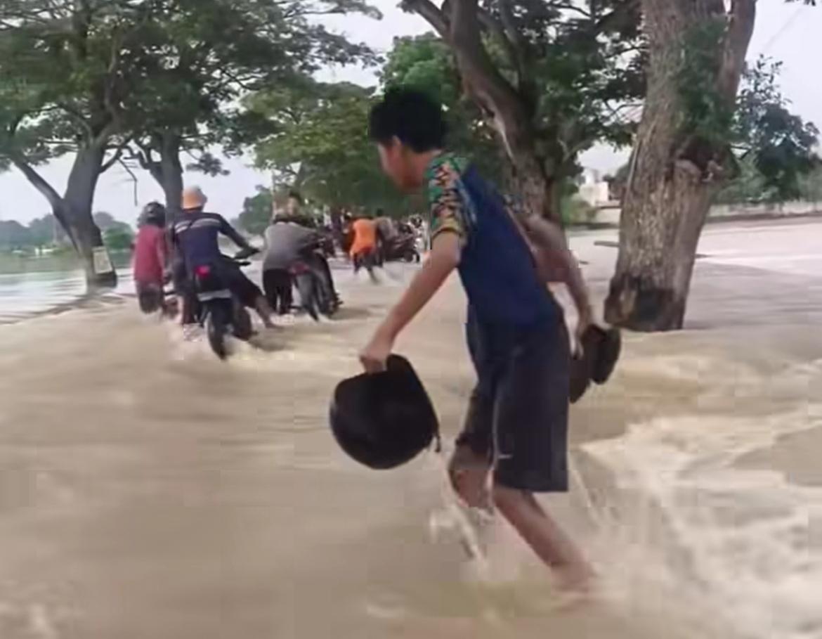 Lokasi banjir di perumahan pondok Pandawa Cirebon. Ist.