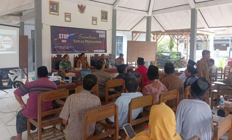 Foto: Kegiatan Sosialisasi Satgas Premanisme di Pendopo Kec. Geger, Kab. Bangkalan.