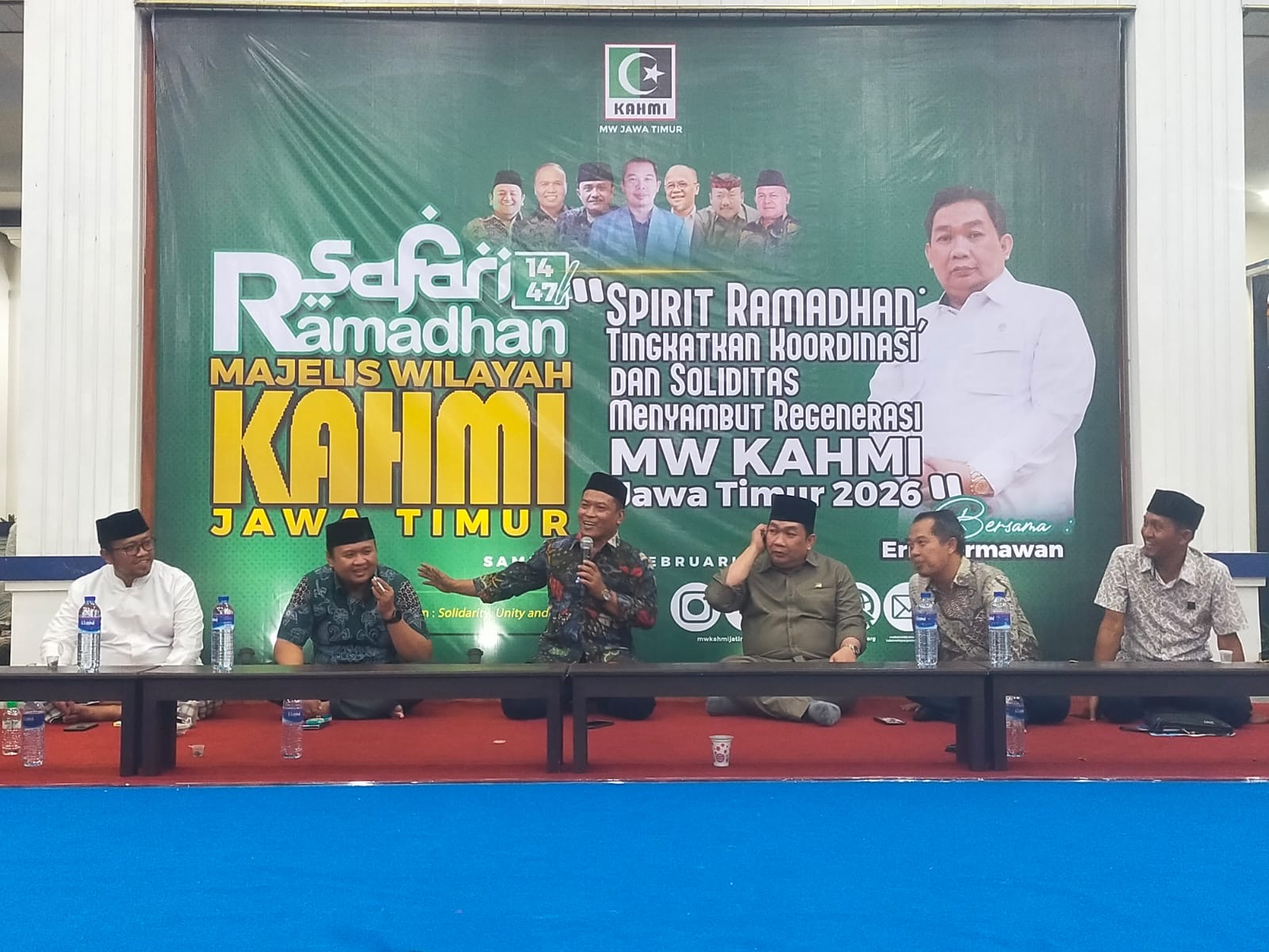 Suasana Safari Ramadhan 1447 H MW KAHMI Jawa Timur di Kantor Bupati Sampang, dihadiri Koordinator Presidium dr. Agus Mahfud Fauzi, Wakil Bupati Sampang Ahmad Mahfudz, dan Anggota DPR RI Eric Hermawan.