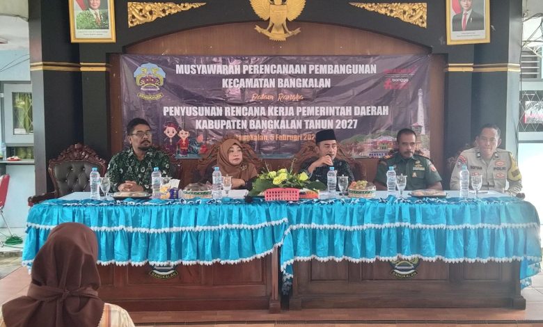 Suasana kegiatan Musrenbang tingkat Kecamatan Bangkalan dalam rangka penyusunan RKPD Kabupaten Bangkalan Tahun 2027.