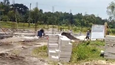 Foto: Lokasi Proyek pembangunan Koperasi Desa Merah Putih (KDMP) di Desa Tegar Priyah, Kecamatan Geger, Kabupaten Bangkalan.