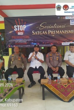 Libatkan Muspika dan Elemen Masyarakat, Sosialisasi Satgas Premanisme Digelar di Kwanyar
