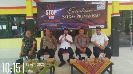 Pemkab Bangkalan bersama Muspika dan elemen masyarakat saat sosialisasi Satgas Premanisme di Kwanyar, Rabu (15/4/2026).