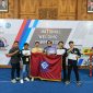 Mahasiswa Program Studi D3 Teknik Bangunan Kapal Politeknik Negeri Madura (POLTERA) berfoto bersama usai meraih empat gelar juara pada ajang National Welding Competition 2026 di Politeknik Perkapalan Negeri Surabaya (PPNS).