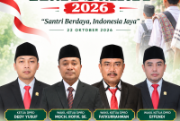 Pimpinan dan Anggota DPRD Kabupaten Bangkalan mengucapkan Selamat Hari Santri Nasional 2026. Mengusung tema “Santri Berdaya, Indonesia Jaya”, semoga semangat dan perjuangan para santri terus menjadi cahaya bagi lahirnya generasi yang berilmu, berakhlak mulia, serta membawa kemajuan bagi bangsa dan daerah.